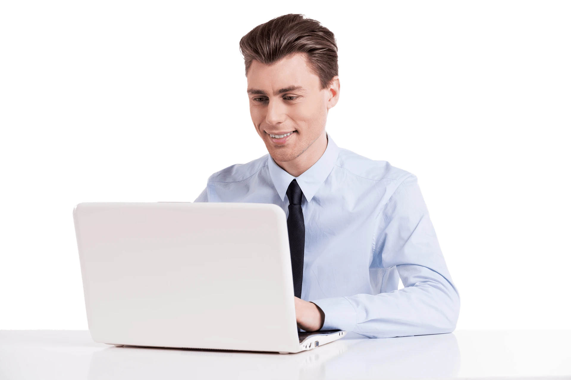 Agent on computer. Illinois, Chicago, real estate career, join